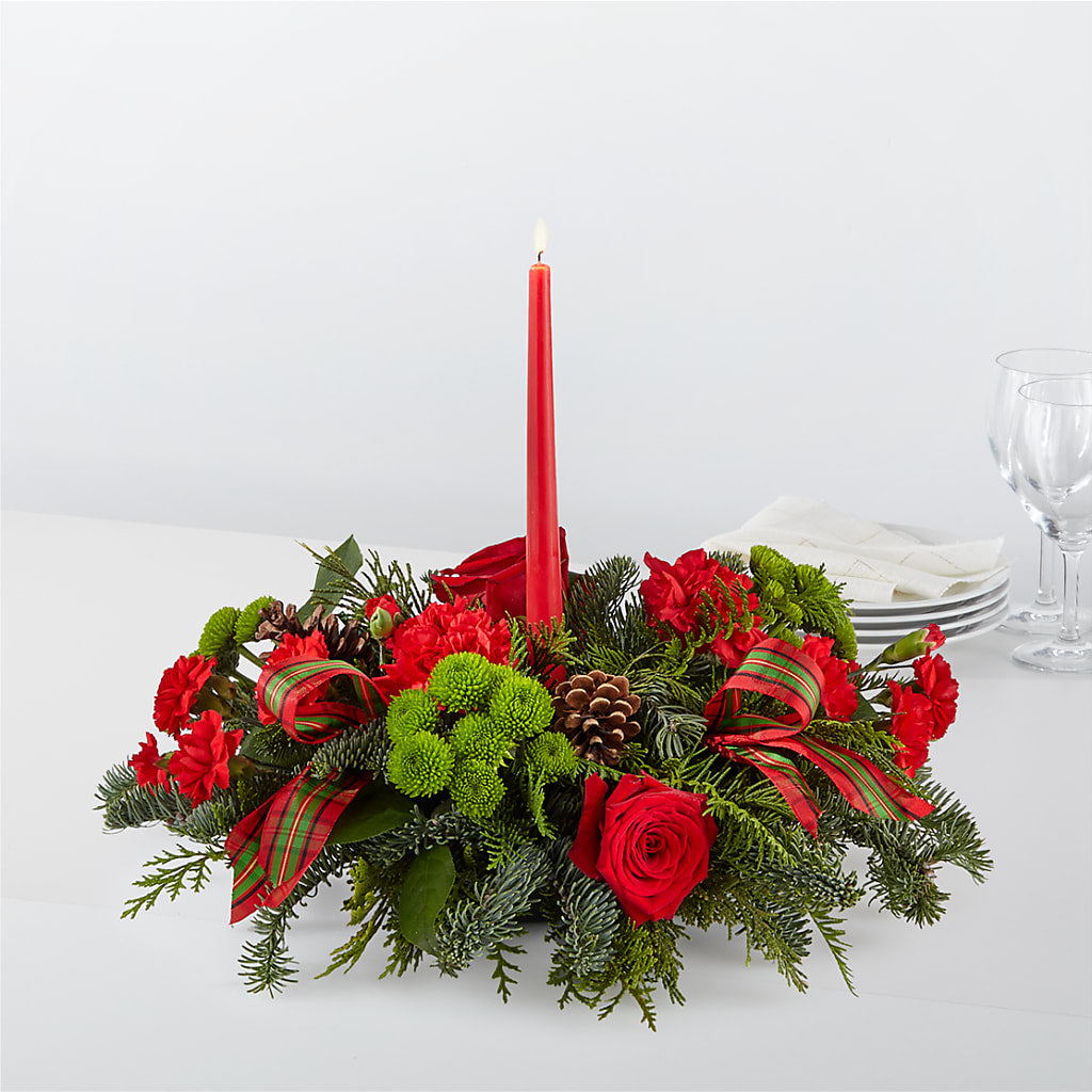 By the Candlelight Centerpiece – MARIA'S FLORAL CREATIONS, Bethel CT