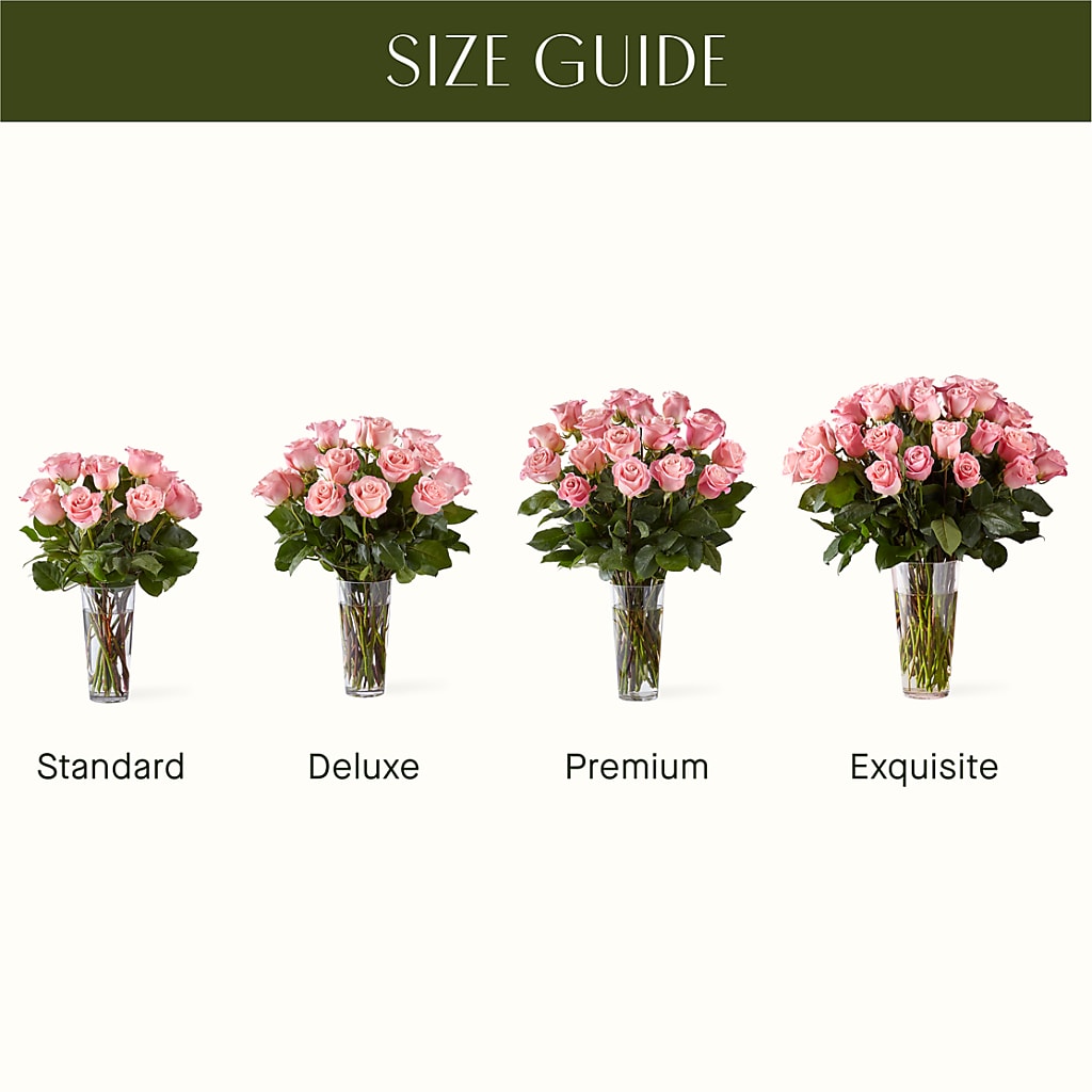 Long Stem Pink Rose Bouquet – MARIA'S FLORAL CREATIONS, Bethel CT