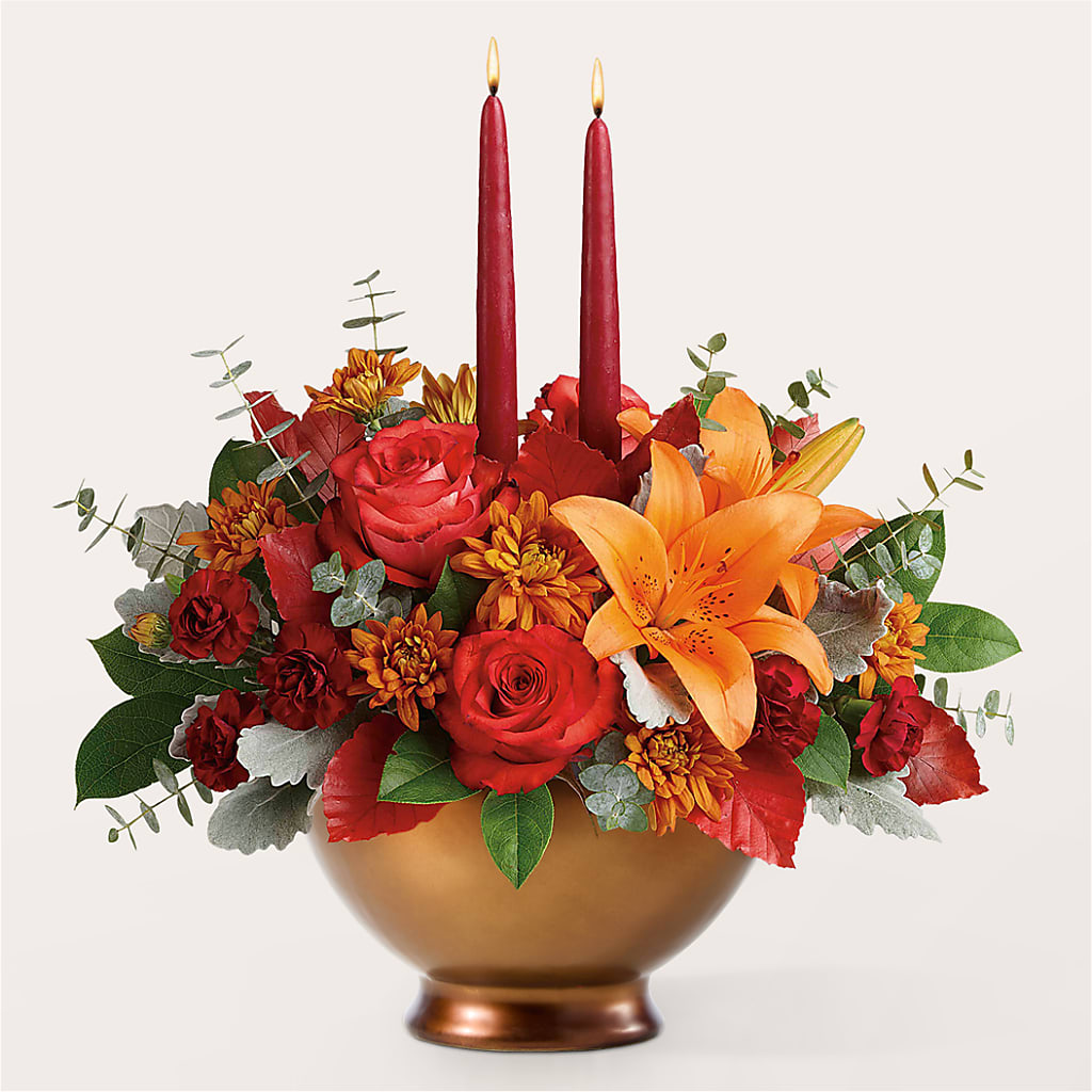 Fruits of Fall Centerpiece – MARIA'S FLORAL CREATIONS, Bethel CT