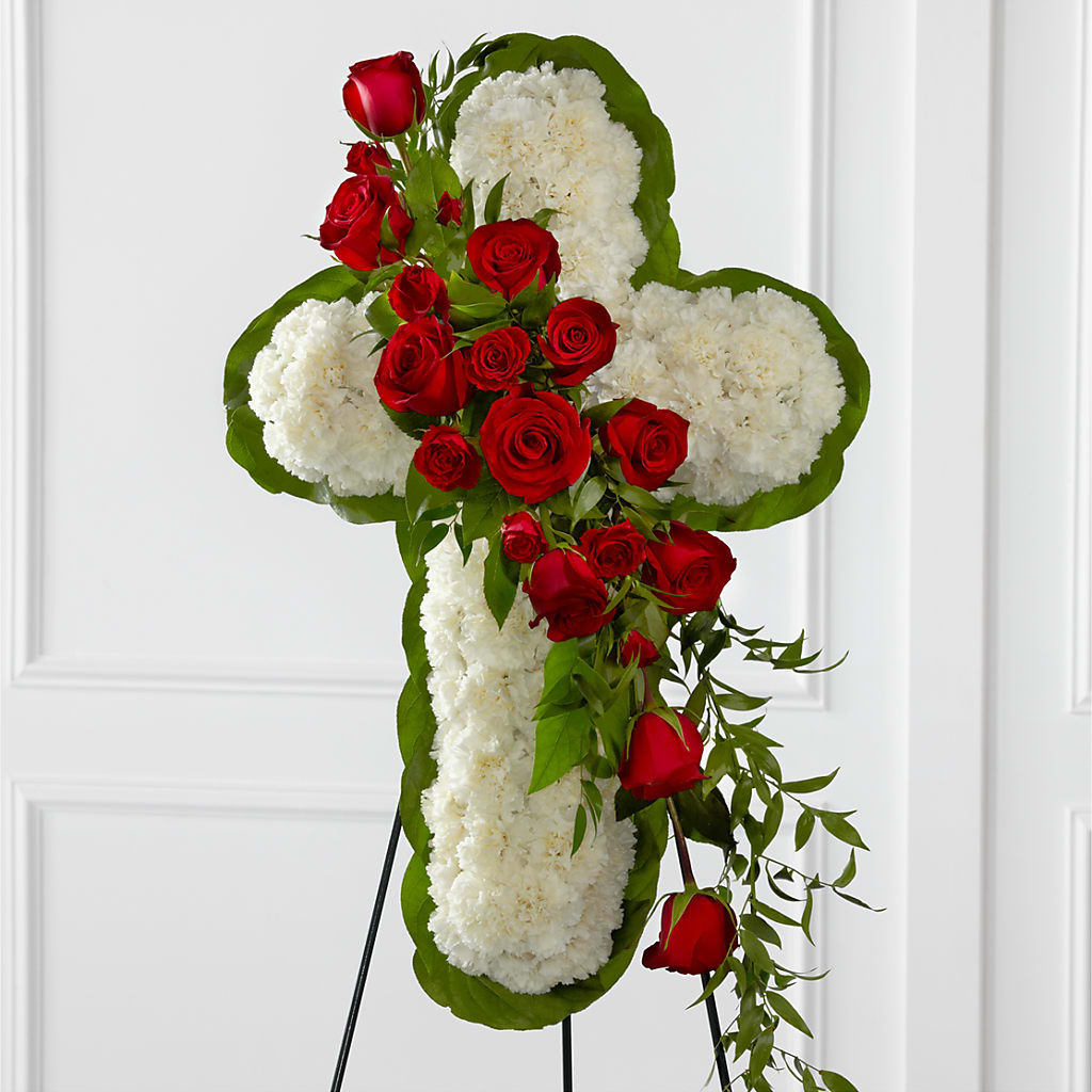 Floral Cross Easel – MARIA'S FLORAL CREATIONS, Bethel CT