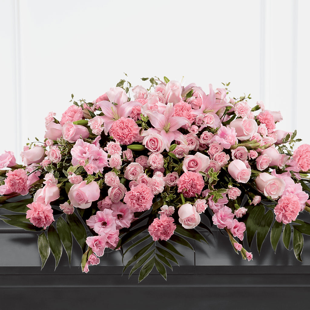 Garden of Comfort Casket Spray (Standard) – MARIA'S FLORAL CREATIONS, Bethel CT