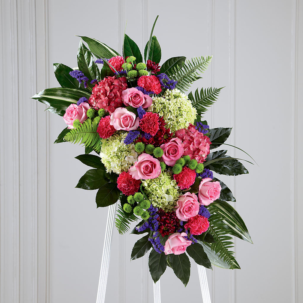 Refreshing Mix Standing Spray – MARIA'S FLORAL CREATIONS, Bethel CT