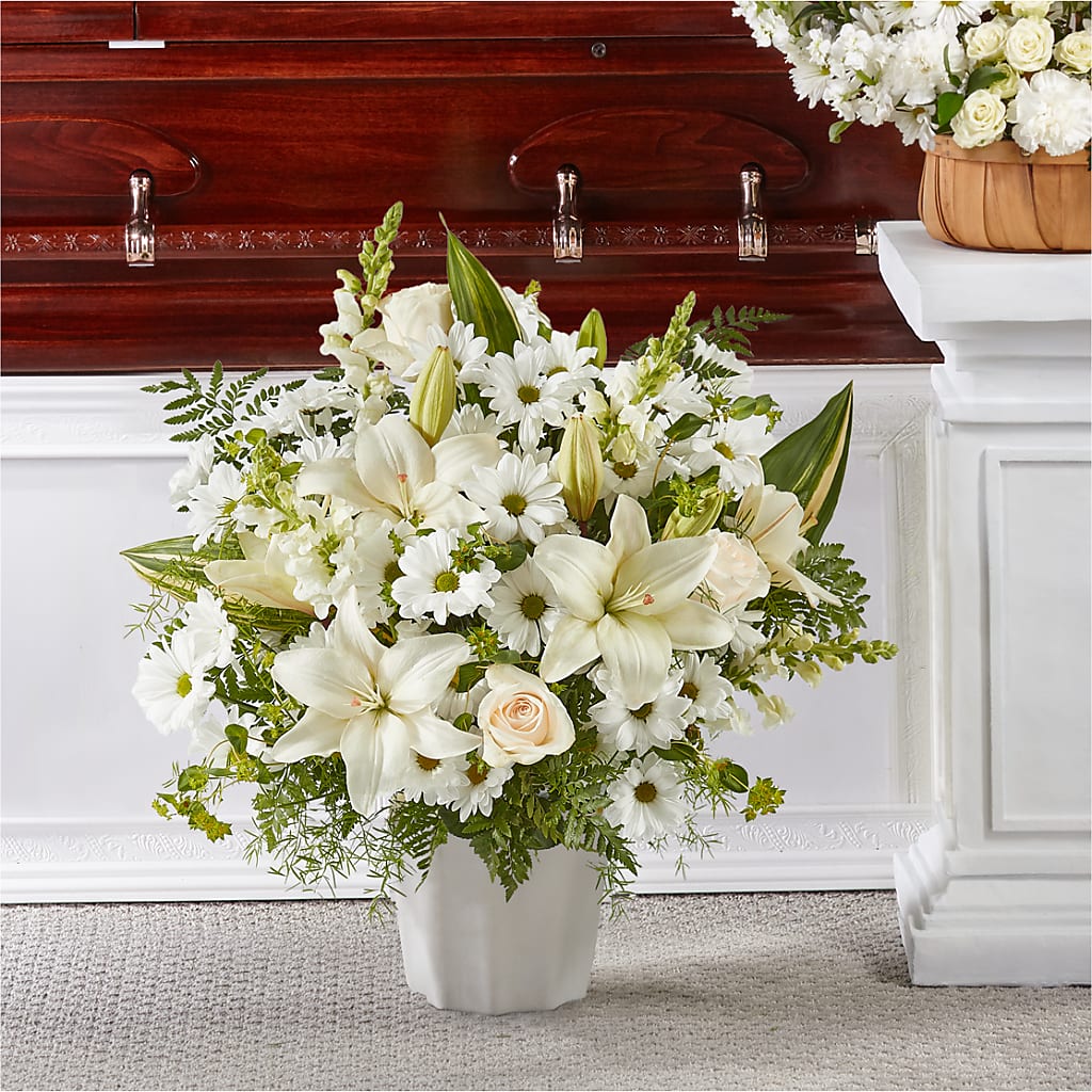 Thoughts of Tranquility Floor Basket – MARIA'S FLORAL CREATIONS, Bethel CT