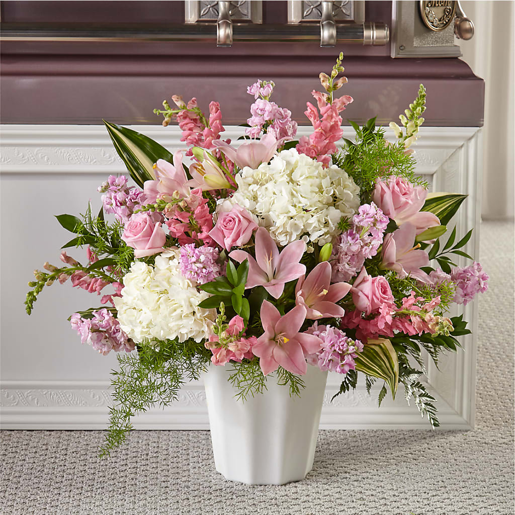 Simply Serene Floor Basket – MARIA'S FLORAL CREATIONS, Bethel CT