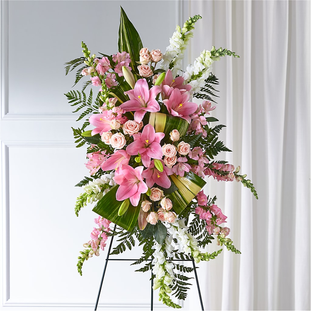 Elegant Embrace Standing Spray – MARIA'S FLORAL CREATIONS, Bethel CT
