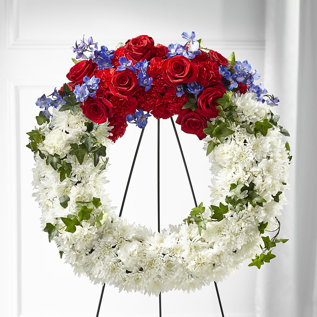 Patriotic Passion Wreath – MARIA'S FLORAL CREATIONS, Bethel CT