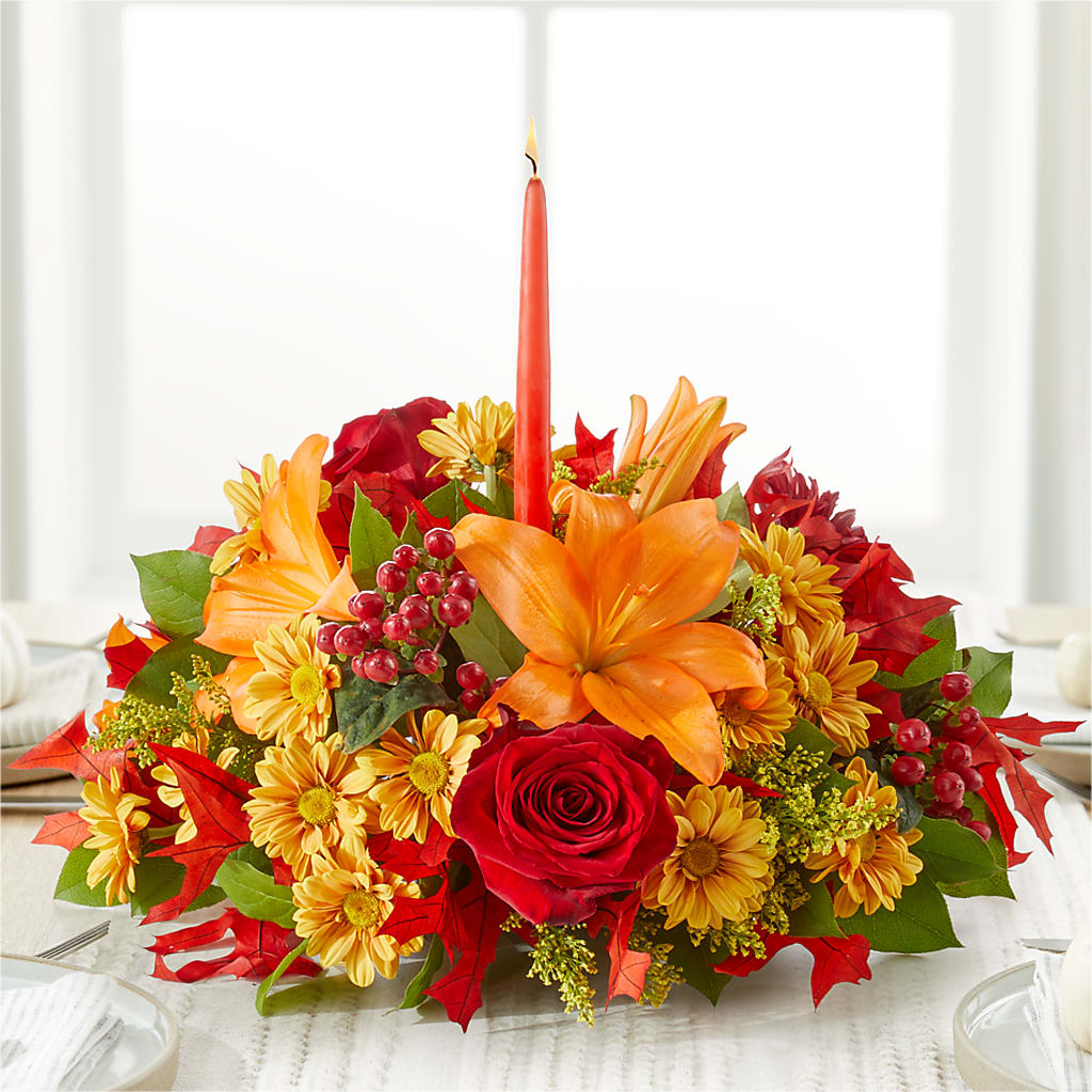 Autumn's Embrace Centerpiece – MARIA'S FLORAL CREATIONS, Bethel CT