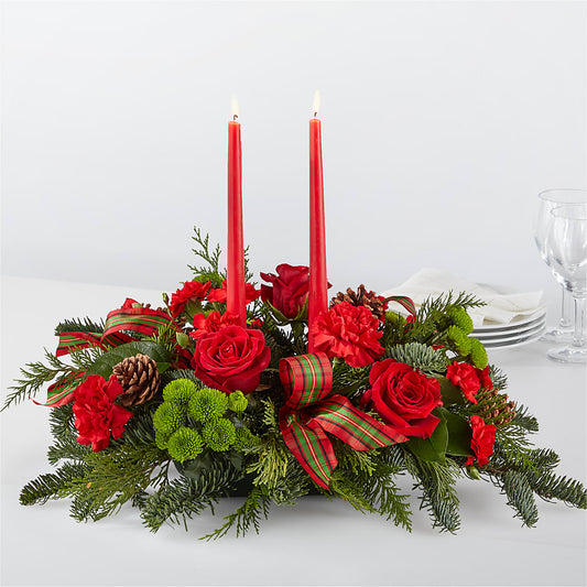 By the Candlelight Centerpiece – MARIA'S FLORAL CREATIONS, Bethel CT