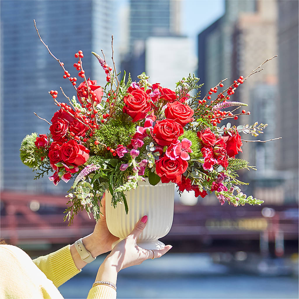 Big Red Bow Bouquet – MARIA'S FLORAL CREATIONS, Bethel CT