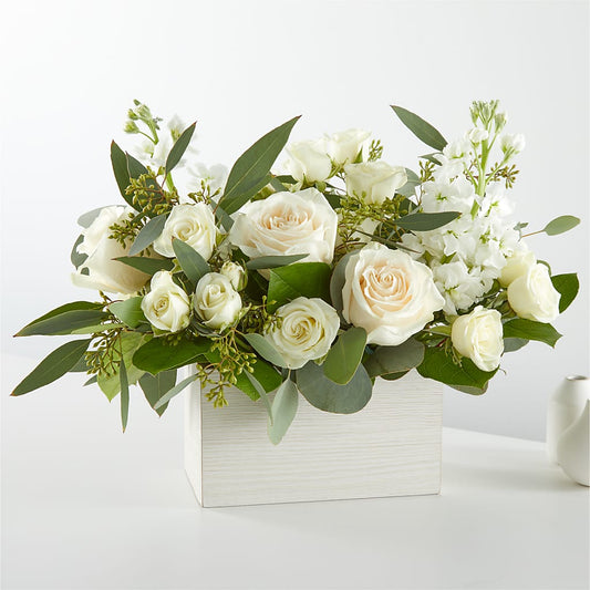 Fresh Linen Box Bouquet – MARIA'S FLORAL CREATIONS, Bethel CT