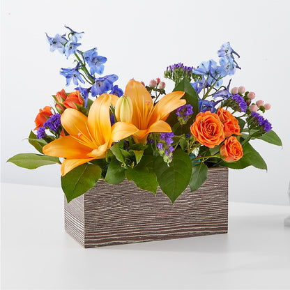 Radiant Citrus Box Bouquet – MARIA'S FLORAL CREATIONS, Bethel CT