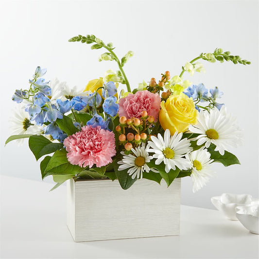 Sun Salutation Box Bouquet – MARIA'S FLORAL CREATIONS, Bethel CT