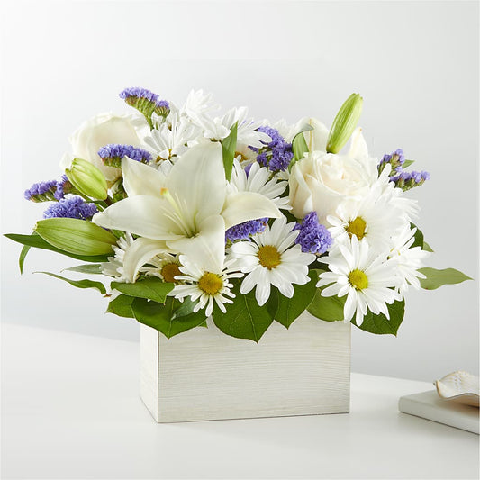 Beyond Blue Box Bouquet – MARIA'S FLORAL CREATIONS, Bethel CT