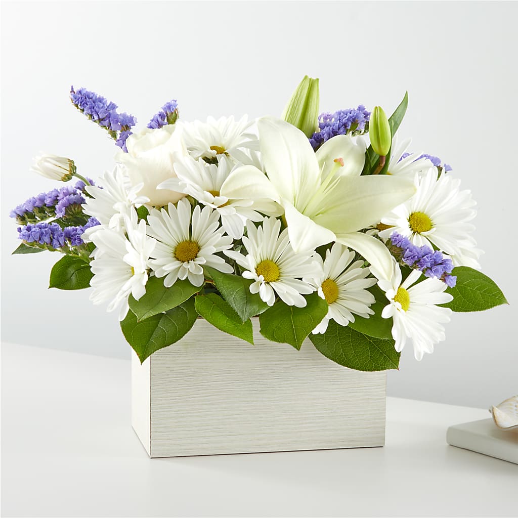 Beyond Blue Box Bouquet – MARIA'S FLORAL CREATIONS, Bethel CT