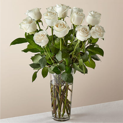Long Stem White Rose Bouquet – MARIA'S FLORAL CREATIONS, Bethel CT