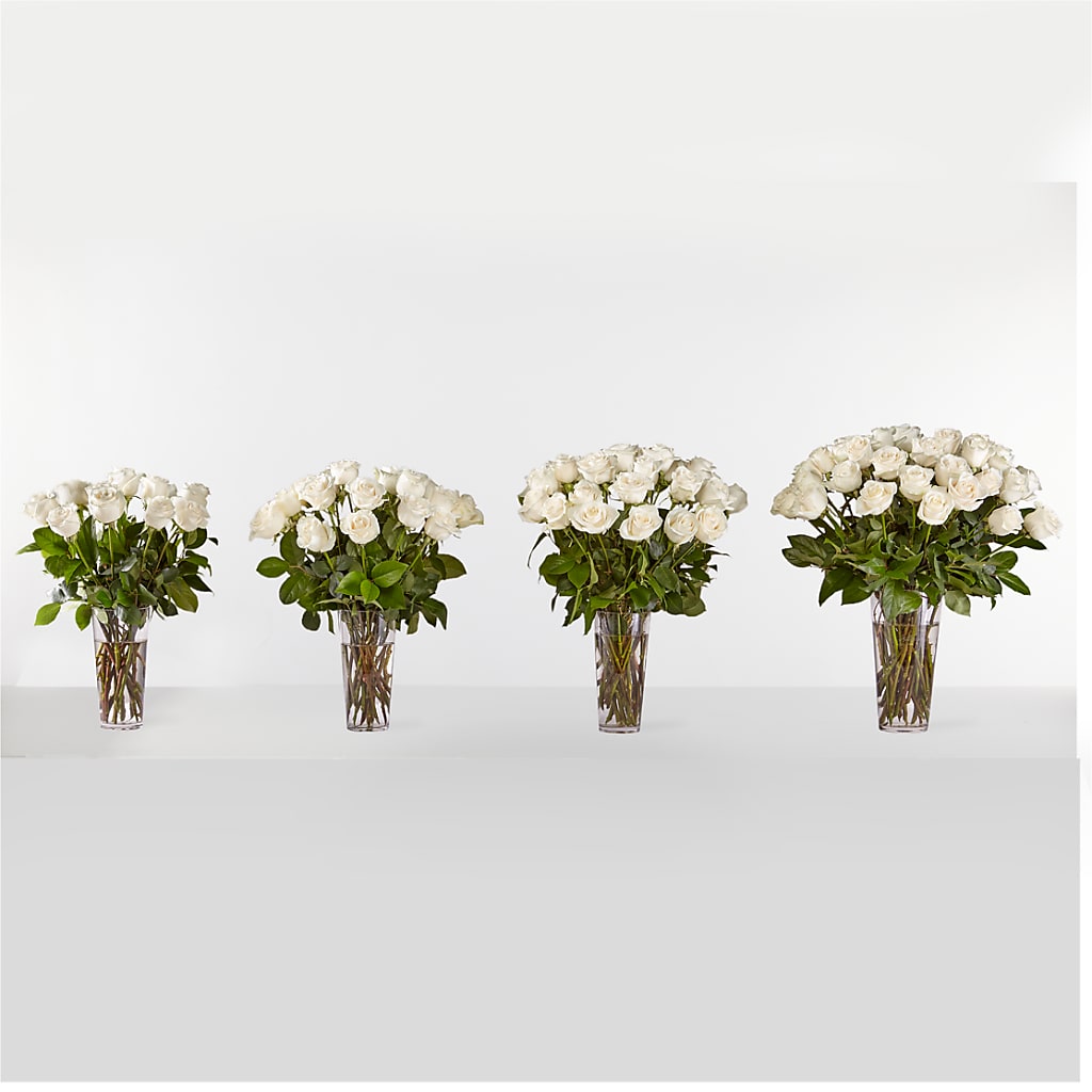 Long Stem White Rose Bouquet – MARIA'S FLORAL CREATIONS, Bethel CT
