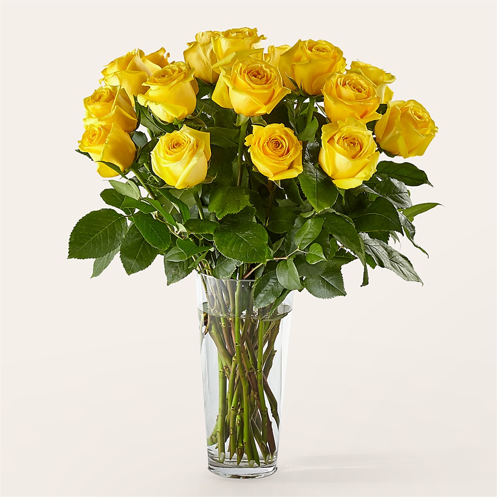 Long Stem Yellow Rose Bouquet – MARIA'S FLORAL CREATIONS, Bethel CT