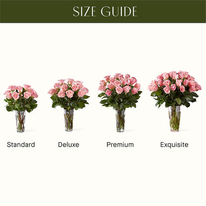Long Stem Pink Rose Bouquet – MARIA'S FLORAL CREATIONS, Bethel CT