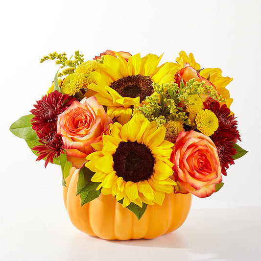 Golden Gourd Pumpkin Bouquet – MARIA'S FLORAL CREATIONS, Bethel CT