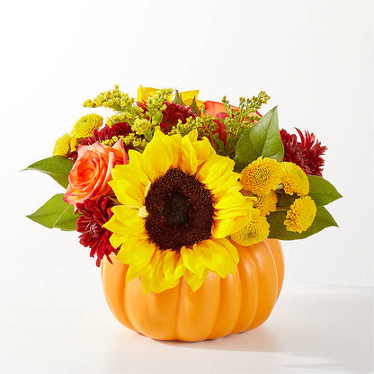 Golden Gourd Pumpkin Bouquet – MARIA'S FLORAL CREATIONS, Bethel CT