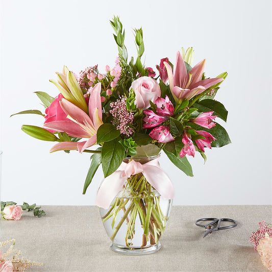 Pink Ribbon - A Florist Original – MARIA'S FLORAL CREATIONS, Bethel CT