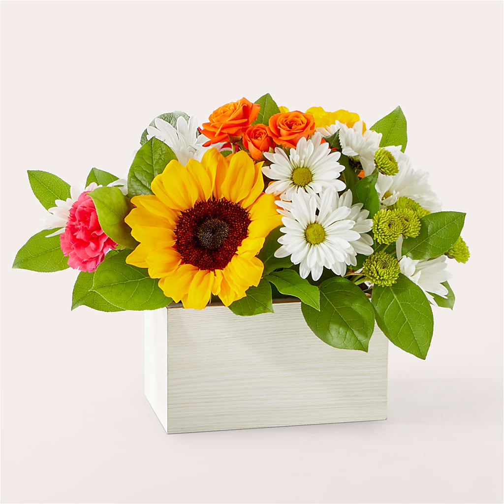 Sun-drenched Blooms Box Bouquet – MARIA'S FLORAL CREATIONS, Bethel CT