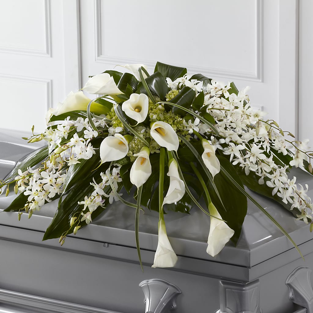 Angel Wings Casket Spray – MARIA'S FLORAL CREATIONS, Bethel CT