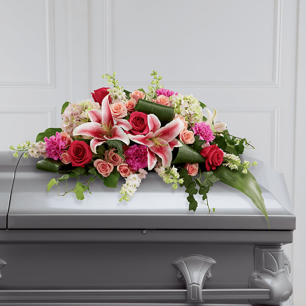 Splendid Grace Casket Spray – MARIA'S FLORAL CREATIONS, Bethel CT
