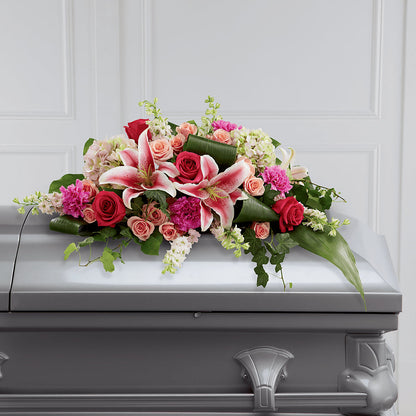 Splendid Grace Casket Spray – MARIA'S FLORAL CREATIONS, Bethel CT