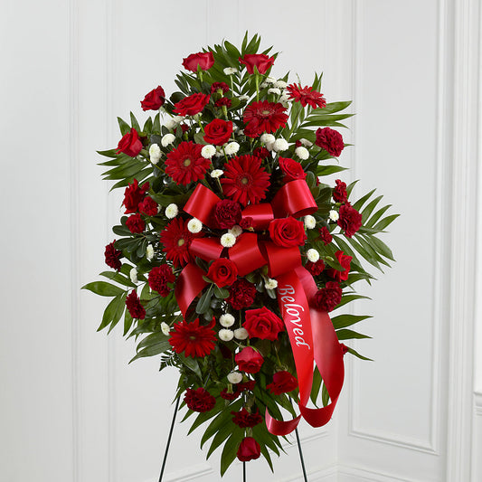 Treasured Memories Standing Spray – MARIA'S FLORAL CREATIONS, Bethel CT