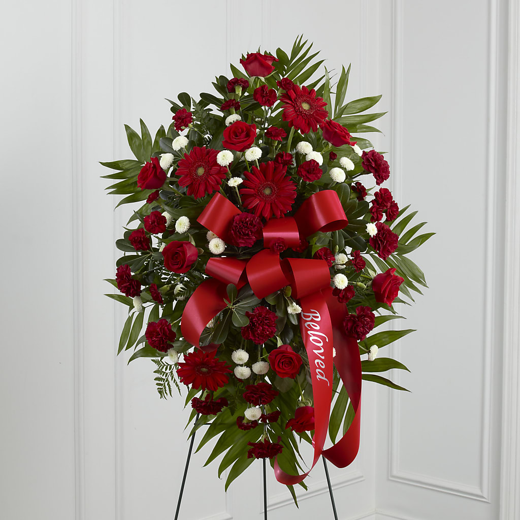 Treasured Memories Standing Spray – MARIA'S FLORAL CREATIONS, Bethel CT