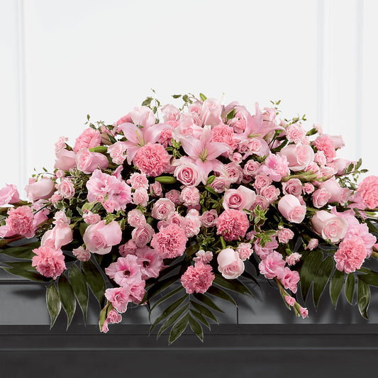 Garden of Comfort Casket Spray (Standard) – MARIA'S FLORAL CREATIONS, Bethel CT