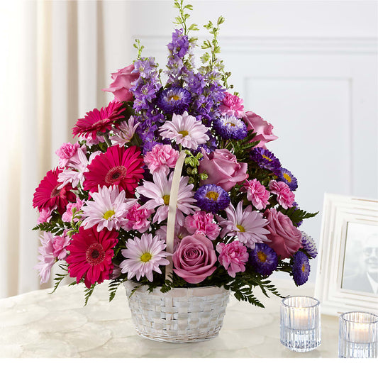 Pastel Peace Basket – MARIA'S FLORAL CREATIONS, Bethel CT