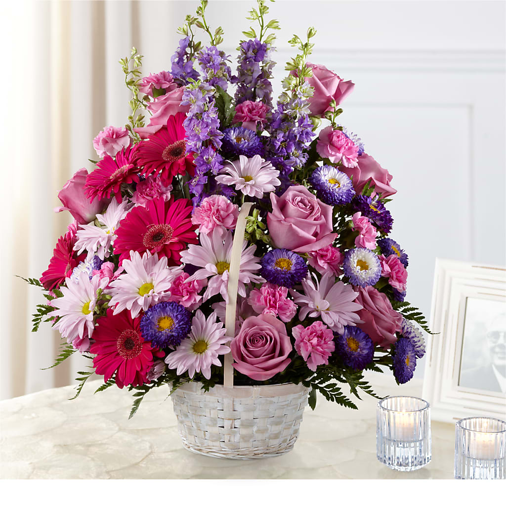 Pastel Peace Basket – MARIA'S FLORAL CREATIONS, Bethel CT
