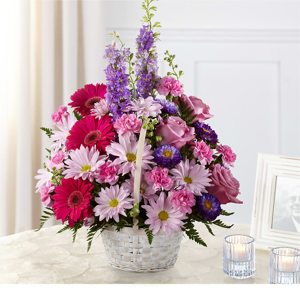 Pastel Peace Basket – MARIA'S FLORAL CREATIONS, Bethel CT