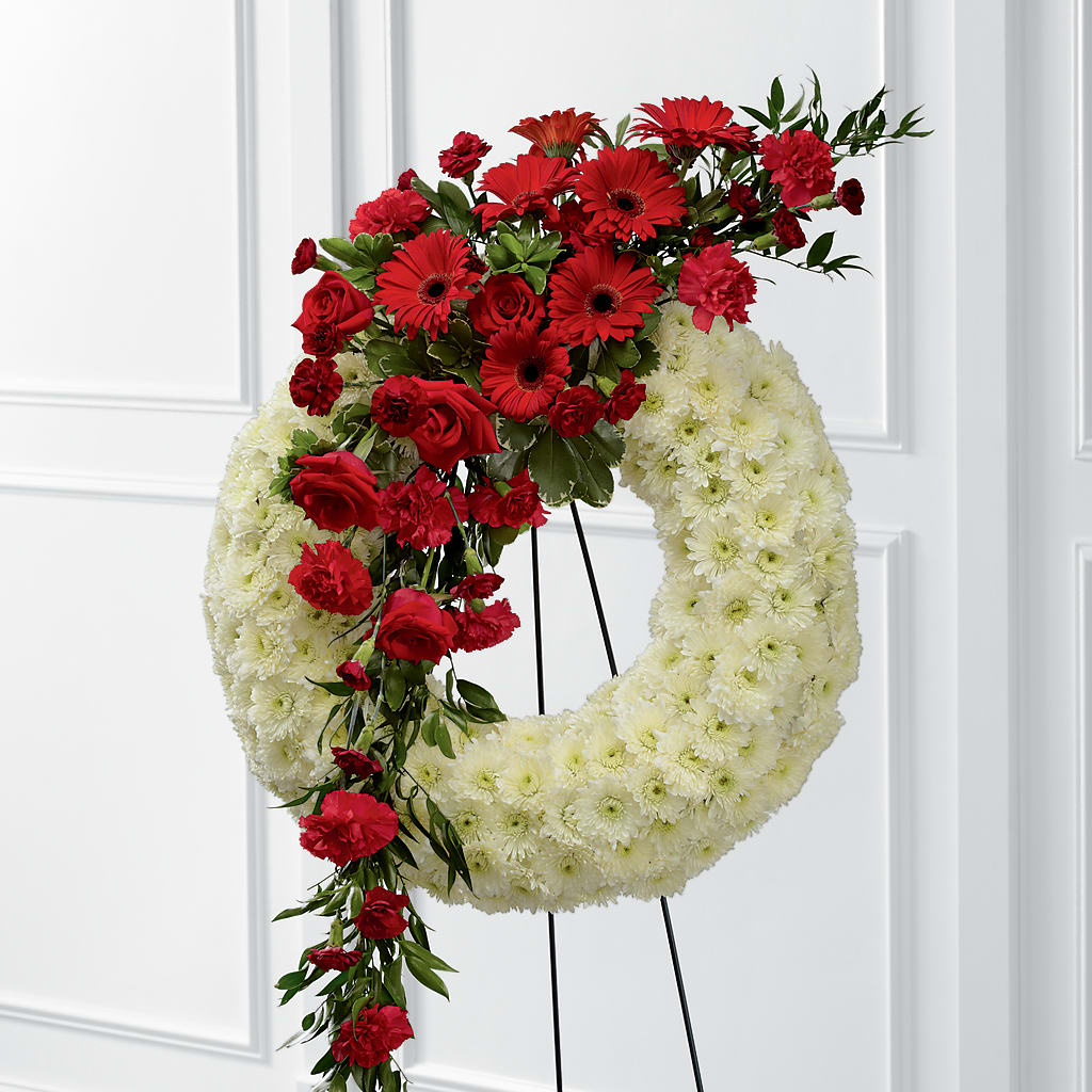 Graceful Tribute Wreath – MARIA'S FLORAL CREATIONS, Bethel CT