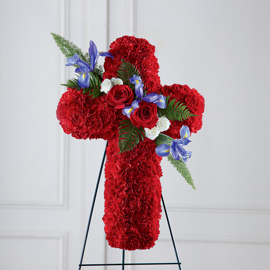 Faithful Hero Floral Cross – MARIA'S FLORAL CREATIONS, Bethel CT
