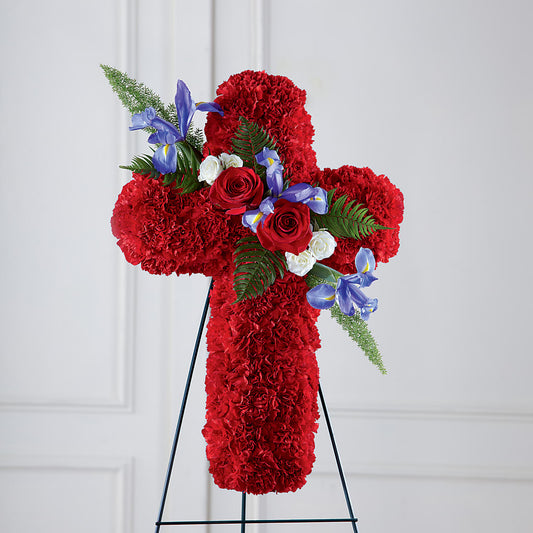Faithful Hero Floral Cross – MARIA'S FLORAL CREATIONS, Bethel CT