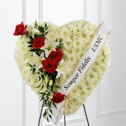 Heartfelt Hero Standing Heart – MARIA'S FLORAL CREATIONS, Bethel CT