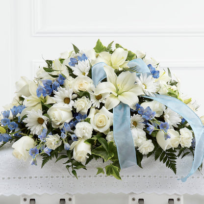 Tender Treasure Casket Spray – MARIA'S FLORAL CREATIONS, Bethel CT