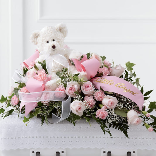 Touch of Sympathy Casket Spray – MARIA'S FLORAL CREATIONS, Bethel CT