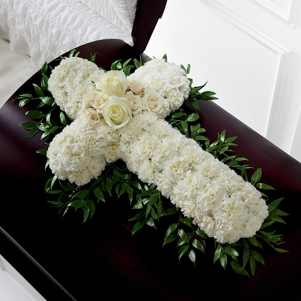 Peaceful Memories Casket Spray (Standard) – MARIA'S FLORAL CREATIONS, Bethel CT