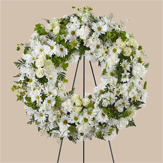 Faithful Wishes Wreath – MARIA'S FLORAL CREATIONS, Bethel CT