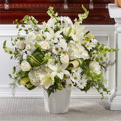 Thoughts of Tranquility Floor Basket – MARIA'S FLORAL CREATIONS, Bethel CT