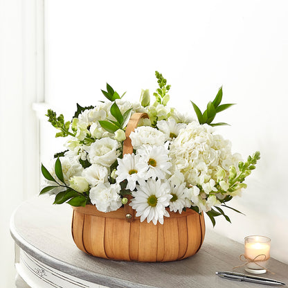 Pure Ivory Basket – MARIA'S FLORAL CREATIONS, Bethel CT