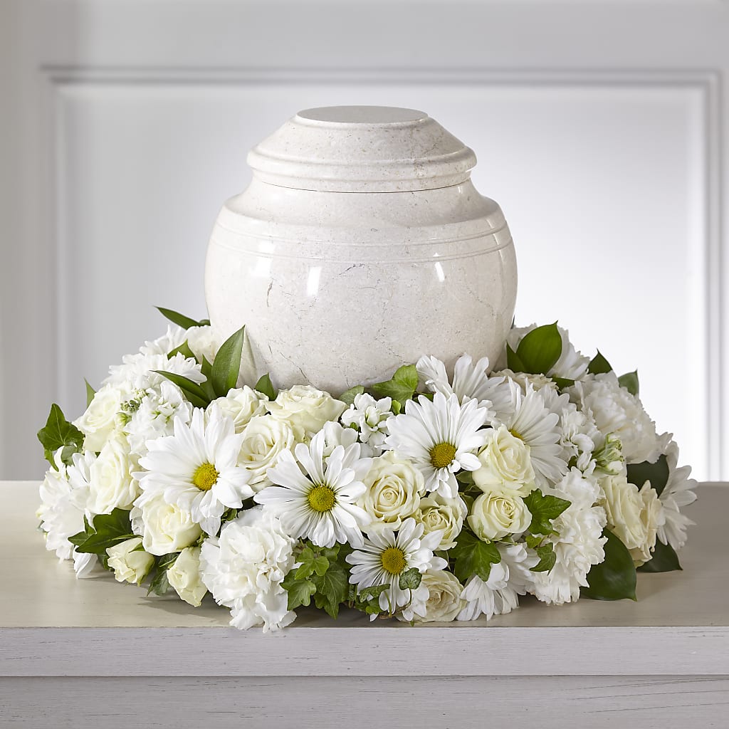 Ivory Gardens Cremation Adornment – MARIA'S FLORAL CREATIONS, Bethel CT
