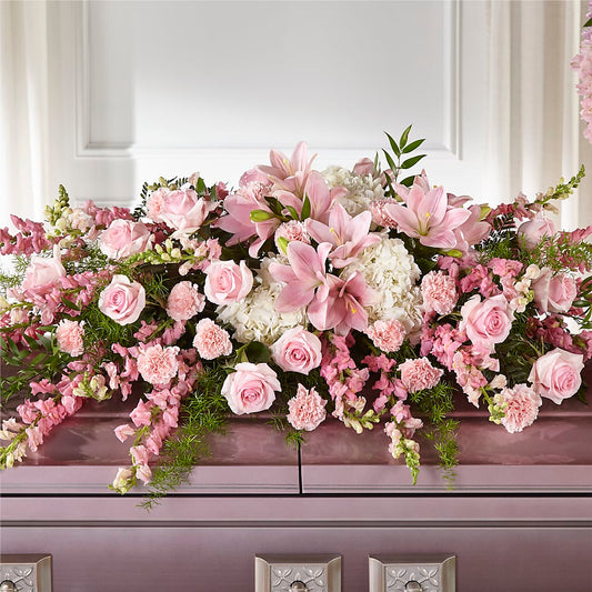 Life & Remembrance Casket Spray – MARIA'S FLORAL CREATIONS, Bethel CT