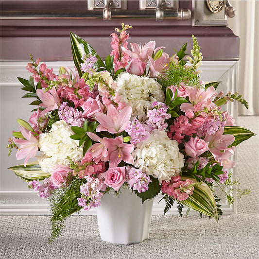 Simply Serene Floor Basket – MARIA'S FLORAL CREATIONS, Bethel CT