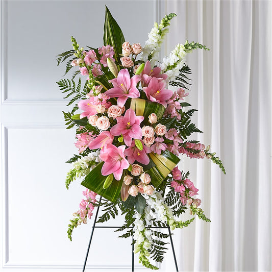Elegant Embrace Standing Spray – MARIA'S FLORAL CREATIONS, Bethel CT