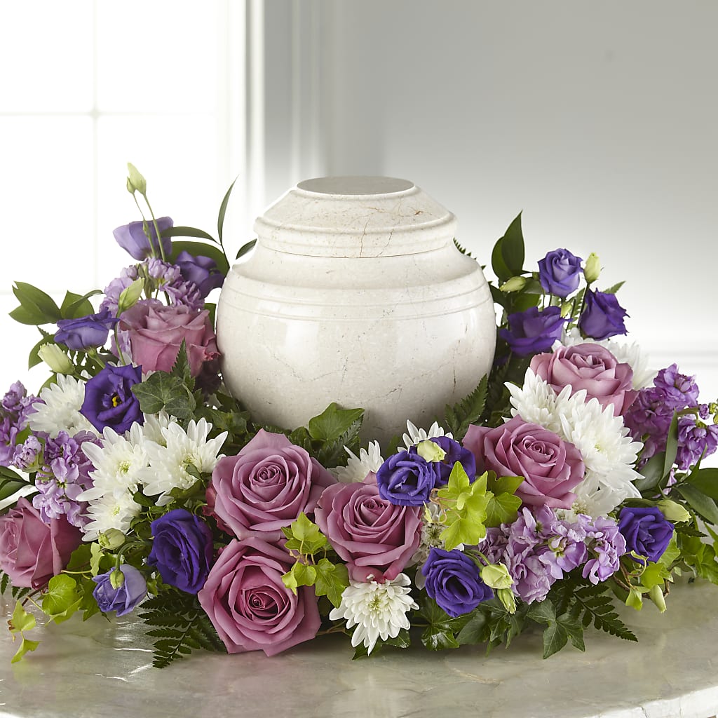 Blooming Sympathy Cremation Adornment – MARIA'S FLORAL CREATIONS, Bethel CT